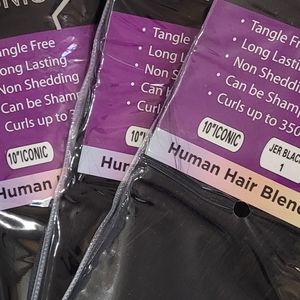 Human hair track weft weave